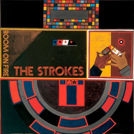 Image of Front Cover of LP - VG+/VG+ - THE STROKES, Room On Fire (RCA; 19658801681, Europe 2023 Reissue, Inner, Blue Vinyl), Sleeve still in opened stickered shrinkwrap,  - 4416617C