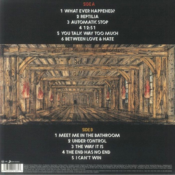 Image of Back Cover of LP - VG+/VG+ - THE STROKES, Room On Fire (RCA; 19658801681, Europe 2023 Reissue, Inner, Blue Vinyl), Sleeve still in opened stickered shrinkwrap,  - 4416617C