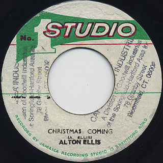 Image of Front Cover of 0914323C: 7" - ALTON ELLIS / JACKIE MITTOO, Christmas Coming / Joy Joy (Ghetto Child) (Studio One; , Jamaica 1970s) Light marks only.  /VG