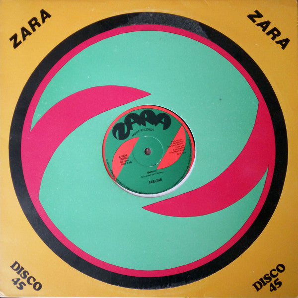 Image of Front Cover of 0914339C: 12" - FEELINE, Sammy (Zara Music Records; ZMRD2, UK 1979, Plain Sleeve) Quite a few superficial lines, sounds like a strong VG. Light wear on labels. Plain sleeve.  /VG