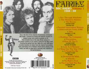 Image of Back Cover of 2114272C: CD - FAMILY, BBC Radio Volume 1 1968 - 69 (Hux Records; HUX057, UK 2004, Jewel Case, Booklet)   VG+/VG+