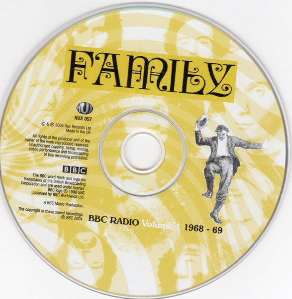 Image of Label Cover of 2114272C: CD - FAMILY, BBC Radio Volume 1 1968 - 69 (Hux Records; HUX057, UK 2004, Jewel Case, Booklet)   VG+/VG+