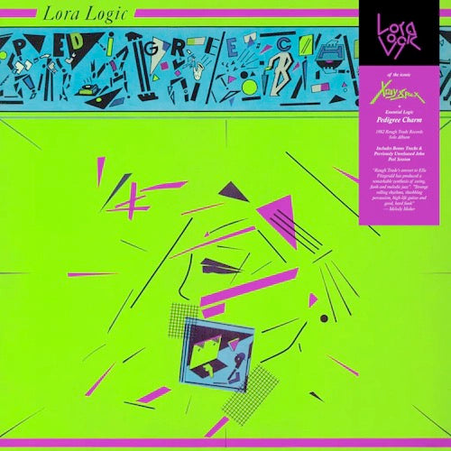 Image of Front Cover of 1534057E: 2xLP - LORA LOGIC, Pedigree Charm (Hiss and Shake Records; HAS003LPD, UK 2024 Reissue, Flourescent Green and Pink Splatter Vinyl)   NEW/NEW