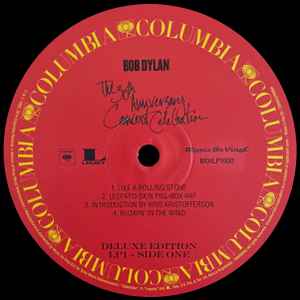 Image of Label Cover of 4xLP - G+/G+ - BOB DYLAN, The 30th Anniversary Concert Celebration (Columbia; 8718469535422, Europe 2014 Reissue, Box Set, Booklet & 4 Inners, Remastered, Deluxe Edition), Scuffs and edge wear on box. Box cover has some seam splits. Light marks on disc.,  - 1946091S