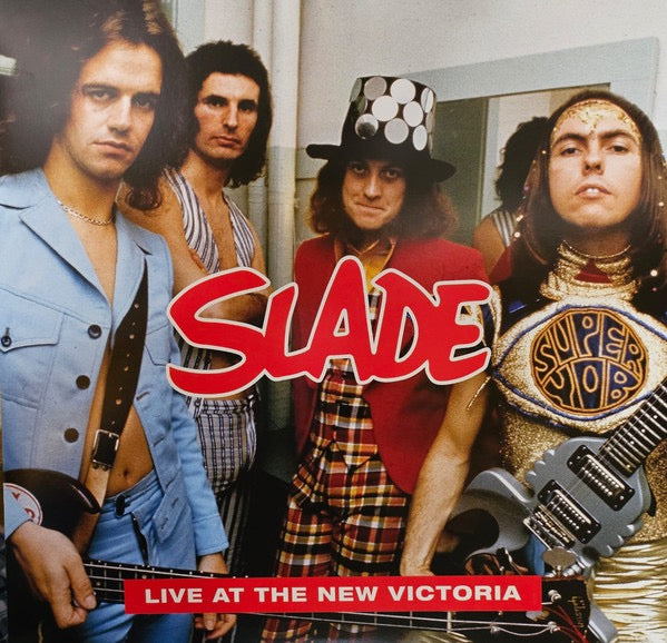 Image of Front Cover of 0934266E: LP - SLADE, Live At The New Victoria (BMG; BMGCAT725LP, Europe 2024, Transparent Blue Splatter Vinyl)   NEW/NEW