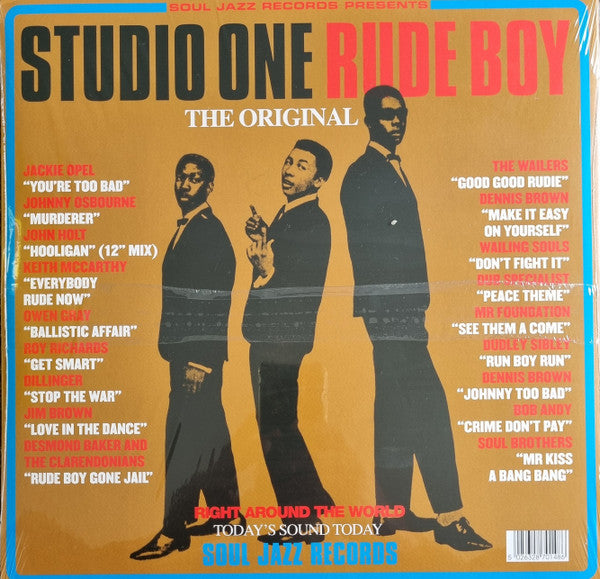 Image of Back Cover of 1634118E: 2xLP - VARIOUS, Studio One Rude Boy (Soul Jazz; SJRLP148C, Worldwide 2024, 2 Inners, Red and Cyan Vinyl)   NEW/NEW