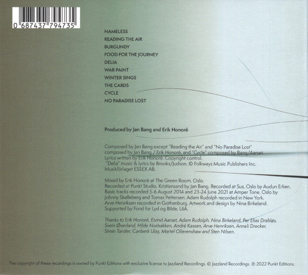 Image of Back Cover of 0934377E: CD - JAN BANG, Reading The Air (Punkt Editions; 377 947 3, Norway 2024)   EX/EX