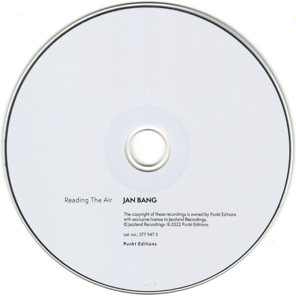 Image of Label of 0934377E: CD - JAN BANG, Reading The Air (Punkt Editions; 377 947 3, Norway 2024)   EX/EX