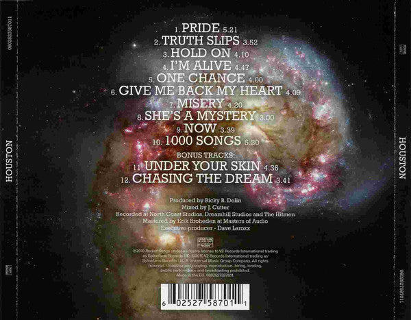 Image of Back Cover of 0954245S: CD - HOUSTON, Houston (Spinefarm Records; 0602527587011, UK 2010)   VG+/VG+