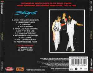 Image of Back Cover of 0954246S: CD - TRIUMPH, Stages (Castle Music; CMRCD1302, Europe 2006)   VG+/VG+