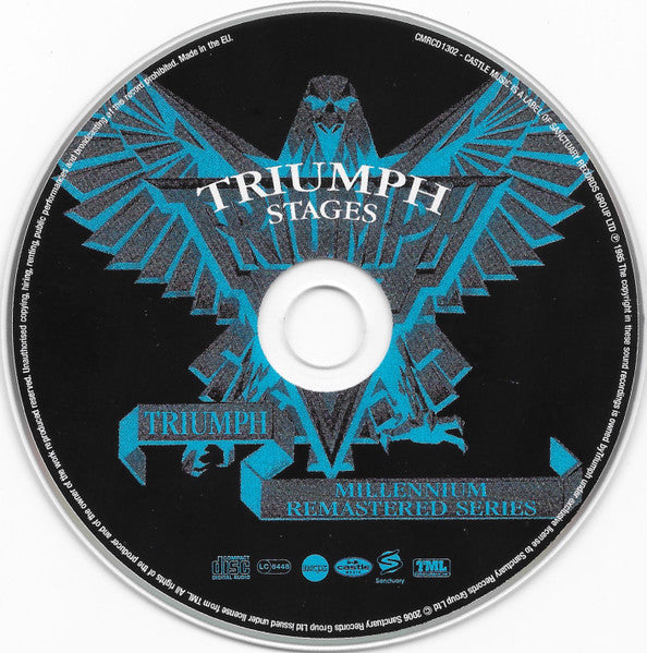 Image of Label of 0954246S: CD - TRIUMPH, Stages (Castle Music; CMRCD1302, Europe 2006)   VG+/VG+