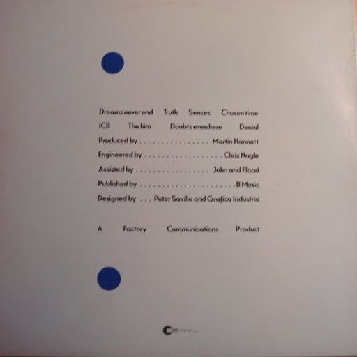 Image of Back Cover of 1024157E: LP - NEW ORDER, Movement (Factory; FACT. 50, New Zealand 1982)   VG+/VG+