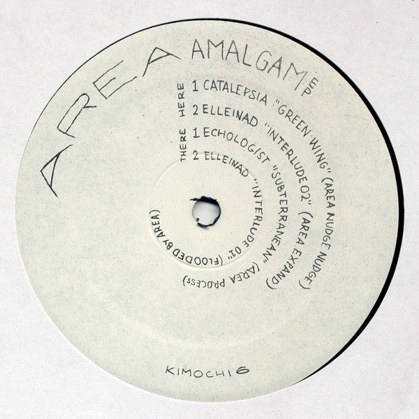 Image of Back Cover of 1044223S: 12" - AREA, Amalgam EP (Kimochi; KIMOCHI 6, US 2012, Hand painted sleeve,)   VG+/VG