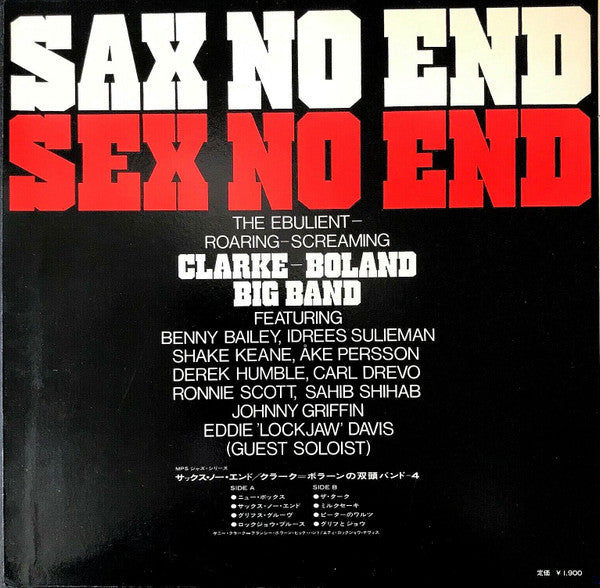 Image of Back Cover of 1024129E: LP - THE KENNY CLARKE-FRANCY BOLAND BIG BAND, Sax No End (MPS Records; YS-2414-MP, Japan 1971, Gatefold, Stereo, No Obi) NO OBI.  EX/EX