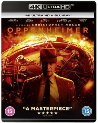 Image of Front Cover of 0954304S: 3xBlu-ray - CHRISTOPHER NOLAN, Oppenheimer (Universal; , UK , 4K Ultra HD + Blu Ray)   VG+/VG+