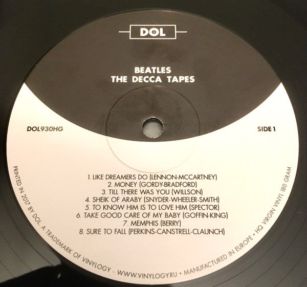 Image of Label of 3614293C: LP - THE BEATLES, The Decca Tapes (DOL; DOL930HG, Europe 2017, 180 Gram Vinyl, Unofficial)   NEW/NEW