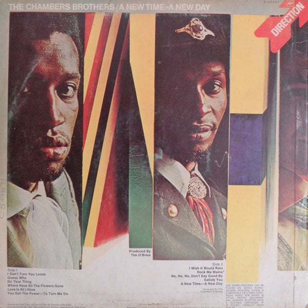 Image of Back Cover of LP - VG/VG - THE CHAMBERS BROTHERS, A New Time - A New Day (Direction; 8-63451, UK 1968, Laminated Front Sleeve, Mono), ,  - 1926121E