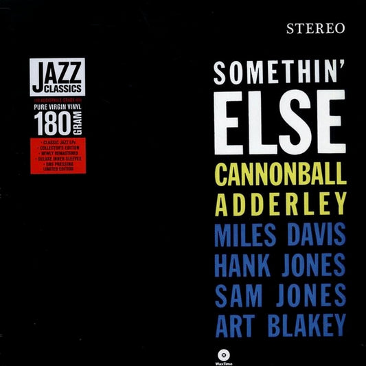 Image of Front Cover of 4054083S: LP - CANNONBALL ADDERLEY, Somethin' Else (WaxTime; 771706, Europe 2011 Reissue)   NEW/NEW