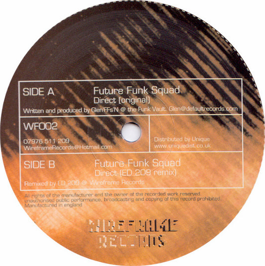 Image of Front Cover of 1044207S: LP - FUTURE FUNK SQUAD, Direct (Wireframe; WF 002, UK 2002) record has some paper scuffs, but borderline VG+  /VG