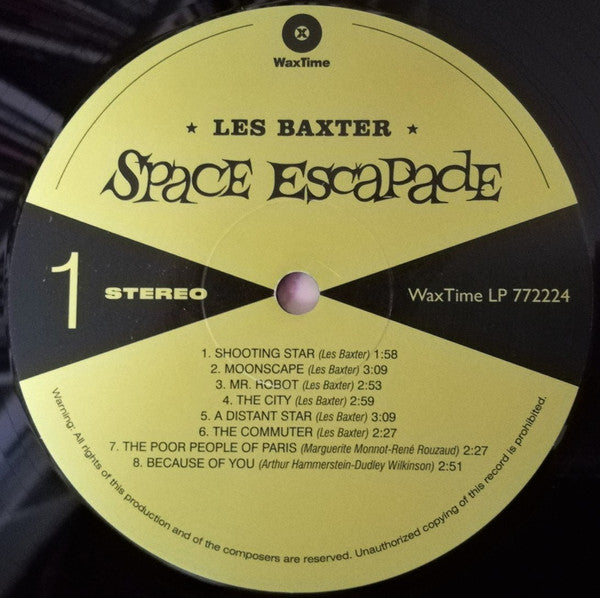 Image of Label Cover of LP - NEW/NEW - LES BAXTER, Space Escapade (WaxTime; 772224, Europe 2018 Reissue), ,  - 0236118E