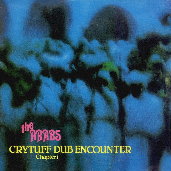 Image of Front Cover of 1014377C: LP - THE ARABS, Crytuff Dub Encounter Chapter 1 (Hitrun; AP LP 9002, UK 1978) Disc looks VG with superficial lines, sounds like a nice VG. Light wear/stains on labels. Sleeve has a big tear on front right area, due to the record being stuck to another, light damage on back sleeve.   F/VG