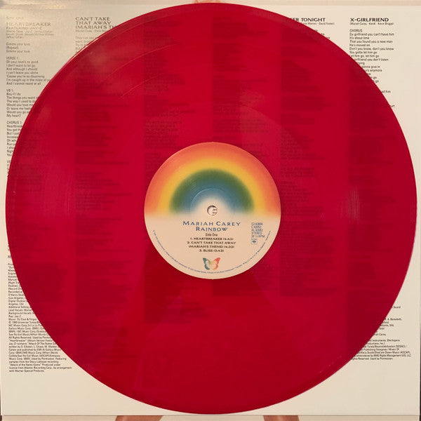 Image of Label of 1044267S: 2xLP - MARIAH CAREY, Rainbow (Columbia; 19439776451, US 2020, Gatefold, 2 Inners, Limited Red Vinyl)   EX/EX
