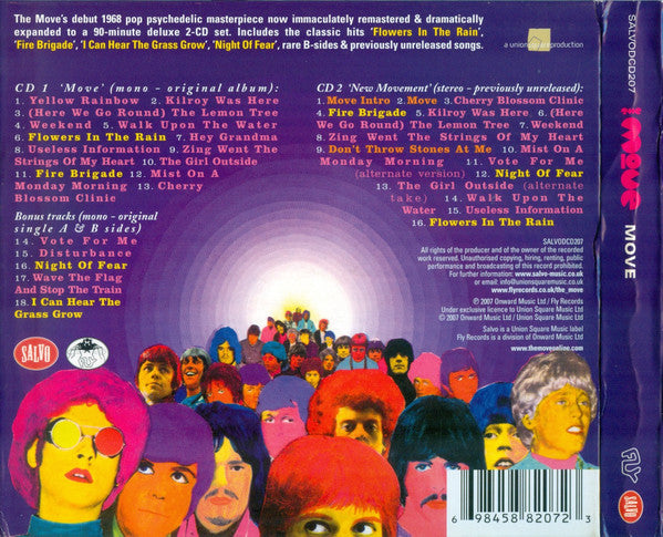 Image of Back Cover of 1054200S: 2xCD - THE MOVE, Move (Salvo; SALVODCD207, UK 2007, Quadruple Digipak)   VG+/VG+