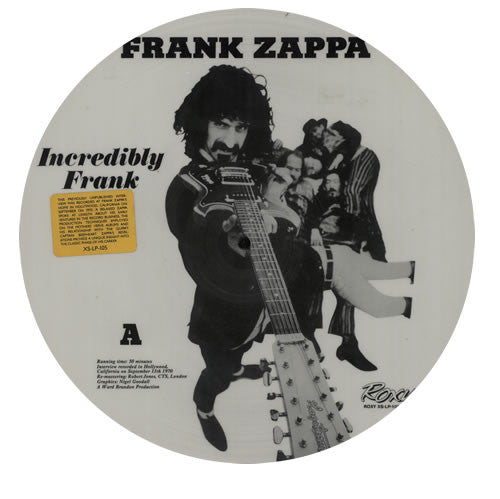 Image of Front Cover of 1024318E: LP - FRANK ZAPPA, Incredibly Frank (Roxy Records; ROXY XS-LP-105, UK , Clear Plastic Sleeve)   G+/VG