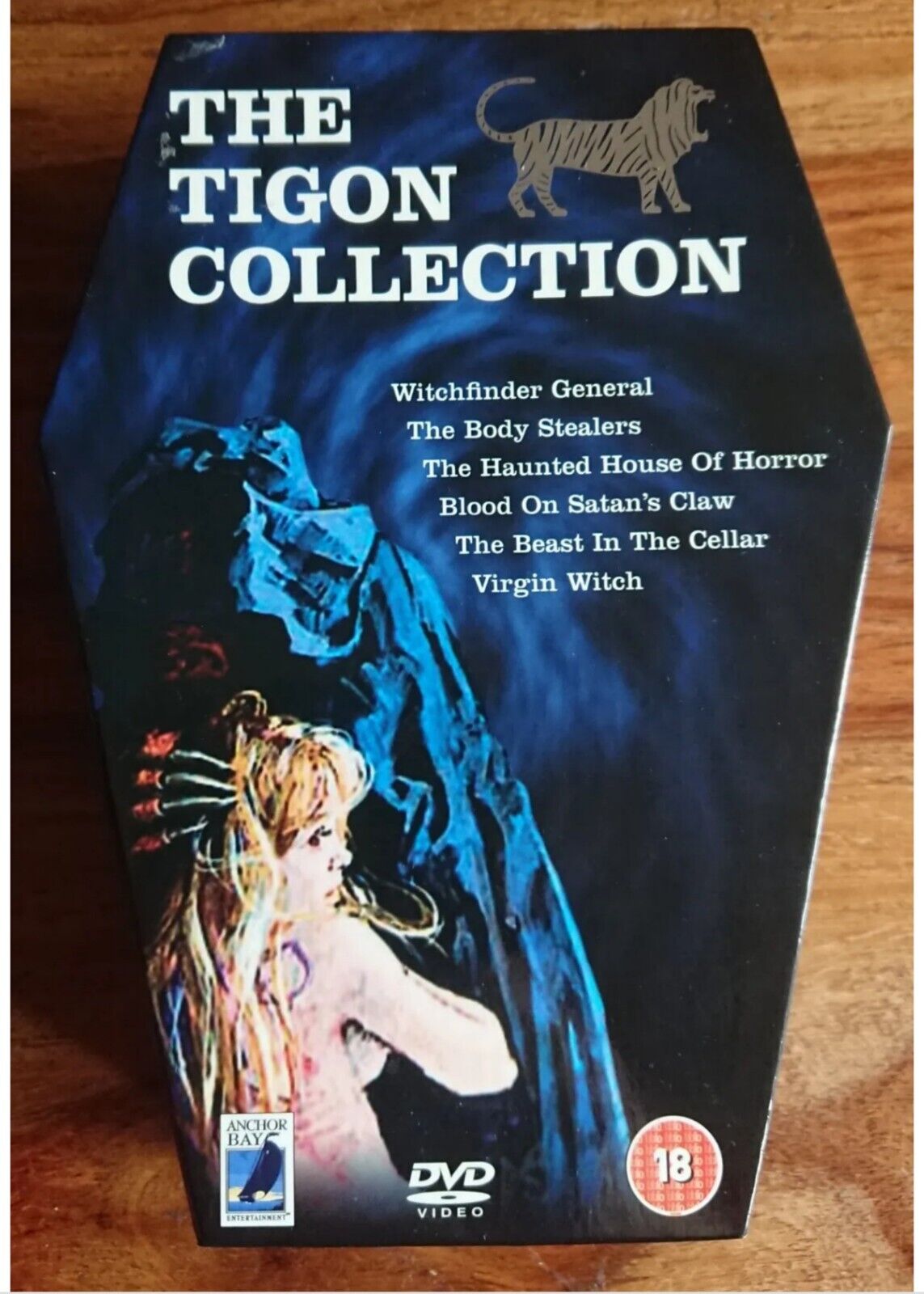Image of Front Cover of 6xDVD - VG+/VG - VARIOUS, The Tigon Horror Colletion (Anchor Bay; ABD4394, USA & Canada 2005, Box Set), Virgin Witch disc is marked ,  - 3936014E