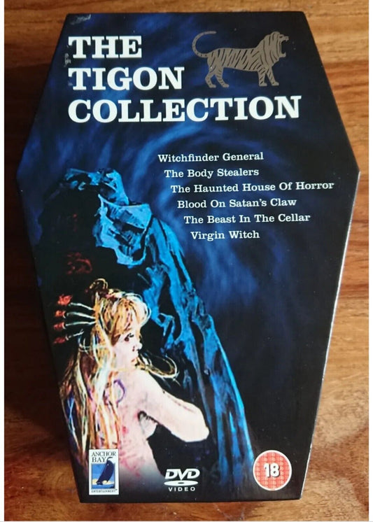 Image of Front Cover of 6xDVD - VG+/VG - VARIOUS, The Tigon Horror Colletion (Anchor Bay; ABD4394, USA & Canada 2005, Box Set), Virgin Witch disc is marked ,  - 3936014E