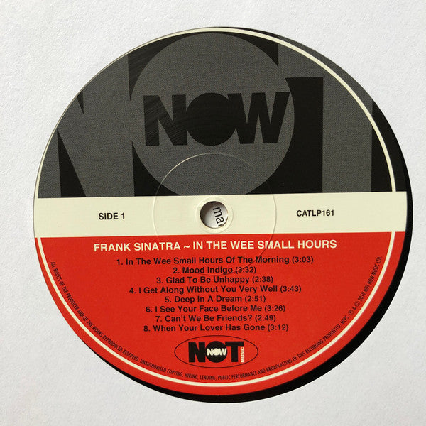 Image of Label Cover of LP - EX/EX - FRANK SINATRA, In The Wee Small Hours (Not Now Music; CATLP161, Europe 2019 Reissue), Seal opened instore, still in shrinkwrap.,  - 1446180S