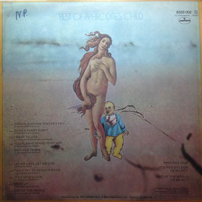 Image of Back Cover of 1124028E: LP - APHRODITE'S CHILD, Best Of Aphrodite's Child (Mercury; 6333 002, Greece 1971)   VG+/VG