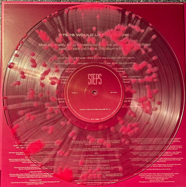 Image of Label of 1144044S: LP - STEPS, What The Future Holds Pt. 2 (BMG; 4050538684209, UK 2021, Gatefold, Inner, Pink Splattered Clear)   VG+/EX