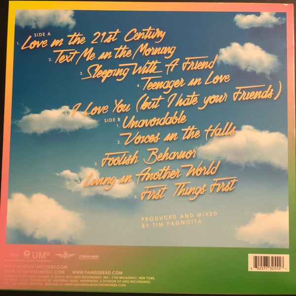 Image of Back Cover of 1144082S: LP - NEON TREES, Pop Psychology (Mercury; B0029535-01, UK 2019)   VG+/VG+