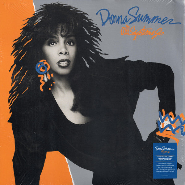 Image of Front Cover of 1144085S: LP - DONNA SUMMER, All Systems Go (Driven By The Music; DBTMLP004O, Europe 2021 Reissue, Picture Sleeve, Inner, Orange Vinyl, 180 Gram Vinyl)   VG+/VG+