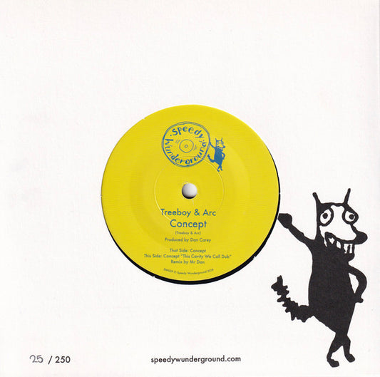 Image of Front Cover of 1124121E: 7" - TREEBOY & ARC, Concept / Concept "This Cavity We Call Dub" (Speedy Wunderground ; SW029, UK 2019, Company Sleeve, Hand-numbered limited edition of 250) Limited Edition No 35/250  EX/EX