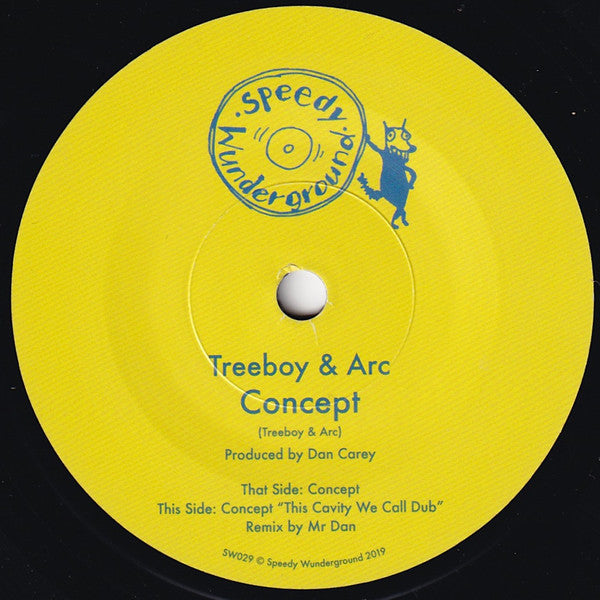 Image of Label Cover of 1124121E: 7" - TREEBOY & ARC, Concept / Concept "This Cavity We Call Dub" (Speedy Wunderground ; SW029, UK 2019, Company Sleeve, Hand-numbered limited edition of 250) Limited Edition No 35/250  EX/EX