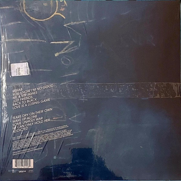 Image of Back Cover of LP - VG+/VG+ - AMY WINEHOUSE, Back To Black (Universal Records; 173 412 8, Europe 2022 Reissue, Inner), ,  - 1016339C