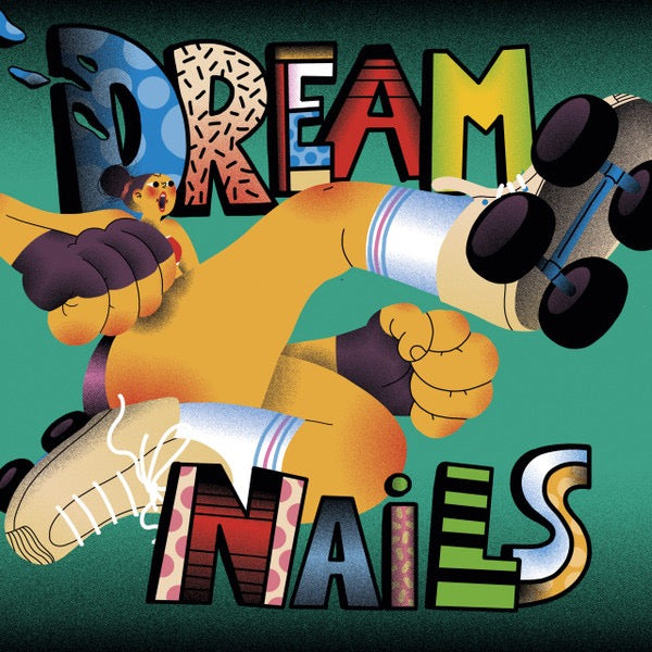 Image of Front Cover of 1114061C: LP - DREAM NAILS, Dream Nails (Alcopop! Records; Alcopop191X, UK 2020, Green/White Marble Vinyl.)   VG+/VG+