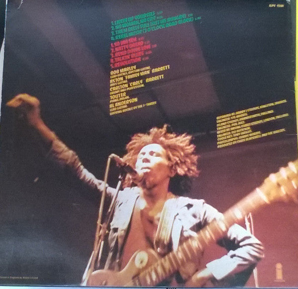 Image of Back Cover of LP - VG/VG+ - BOB MARLEY & THE WAILERS, Natty Dread (Island Records; ILPS 9281, UK 1974, Inner with cut-off corners), ,  - 2726212E
