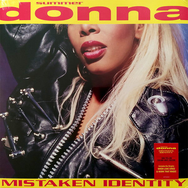 Image of Front Cover of 1814509C: LP - DONNA SUMMER, Mistaken Identity (Driven By The Music; DBTMLP006Y, Europe 2021 Reissue, Inner, Yellow, 180g)   VG+/VG+