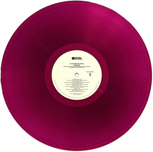 Image of Label Cover of LP - VG+/VG - FLEETWOOD MAC, Mirage (Warner Records; RCV123607, Europe 2019 Reissue, Inner, Violet Vinyl), A few small light scratches on side1,  - 2846009S
