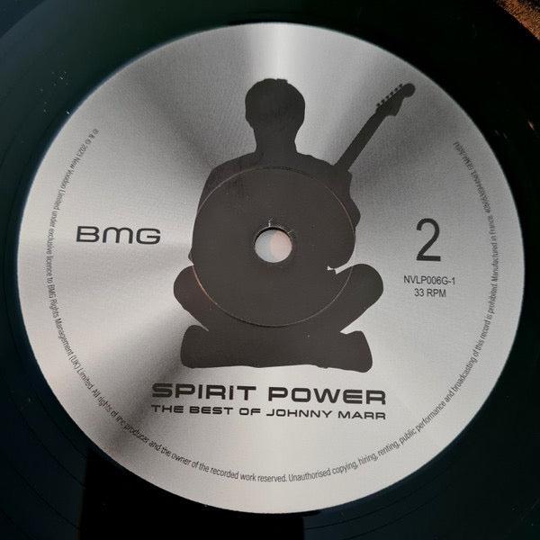 Image of Label Cover of 2xLP - EX/VG - JOHNNY MARR, Spirit Power (The Best Of Johnny Marr) (BMG; NVLP006, Europe 2023, Gatefold, 2 Inners, 180 Gram Vinyl), Still In Opened Shrinkwrap With Hype Sticker. Marks On Vinyl From Storage.,  - 1816653C