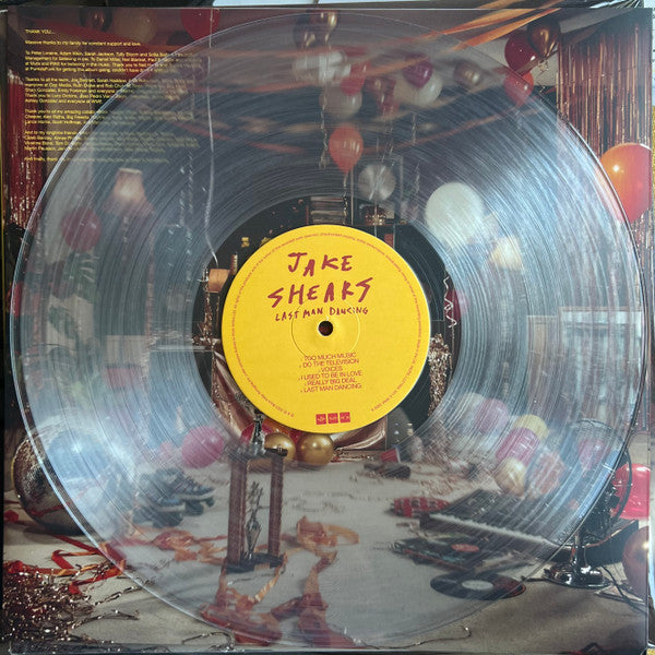 Image of Label Cover of LP - EX/EX - JAKE SHEARS, Last Man Dancing (Mute; STUMM487, Europe 2023, Inner, Clear Vinyl. Scissor Sisters), Still In Opened Shrinkwrap With Hype Sticker,  - 1316017C