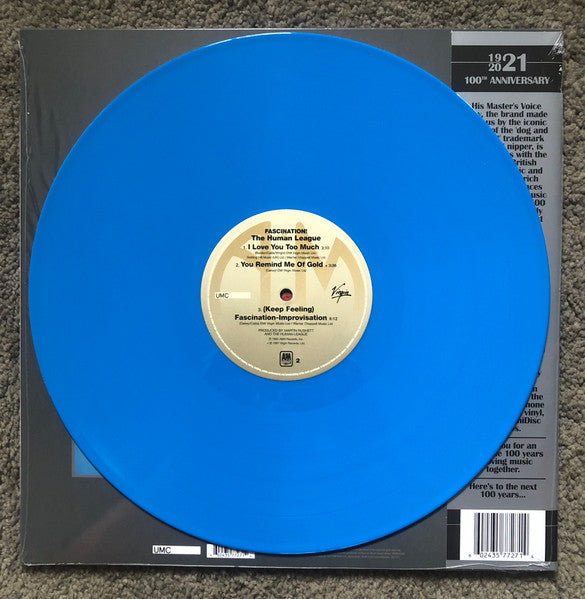 Image of Label Cover of 1144133S: LP - THE HUMAN LEAGUE, Fascination! (Virgin; 3577271, UK 2022, Blue Vinyl )   VG+/VG+