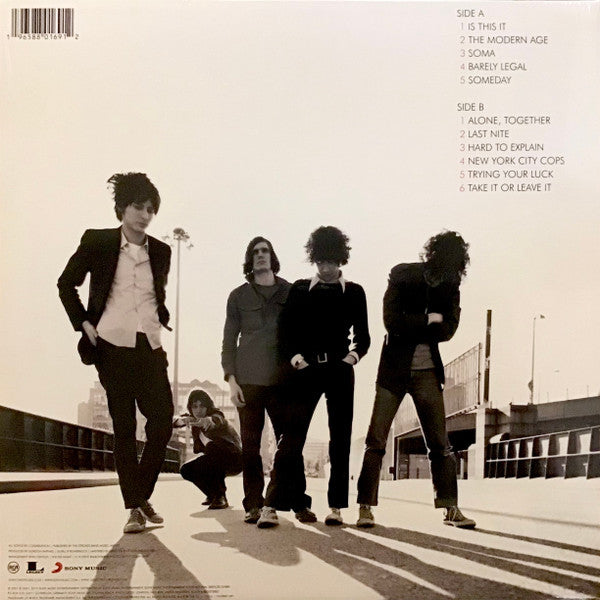 Image of Back Cover of LP - NEW/NEW - THE STROKES, Is This It (RCA; 19658801691, Europe 2024 Reissue, Red Transparent Vinyl), ,  - 3516365C