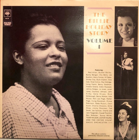 Image of Front Cover of 2xLP - VG/VG - BILLIE HOLIDAY, The Billie Holiday Story Volume I (CBS; 68228, UK 1973, Gatefold, Mono), Sleeve has some scuffs and stains,  - 3016247C