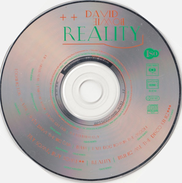 Image of Label Cover of 1134142E: 2xCD - DAVID BOWIE, Reality (ISO Records ; COL 512555 3, Europe 2003, Triple Digipak, CD & DVD) With Two Tickets TO 8/11/03 Show at Point Theatre - A Reality Tour  VG+/VG+