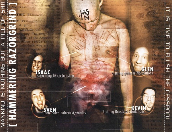 Image of Back Cover of 1134148E: CDs - LENG TCH'E, Death By A Thousand Cuts (The Spew Records; TS04, Italy 2002)   VG+/VG+