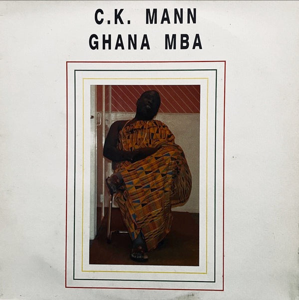 Image of Front Cover of 1114255C: LP - C.K. MANN, Ghana Mba (Ghana Union London; SLP 003, UK 1988) Sleeve slightly discoloured, scuffed, worn, with a few very small rips and creases at corner (hardly noticeable)  VG/G+